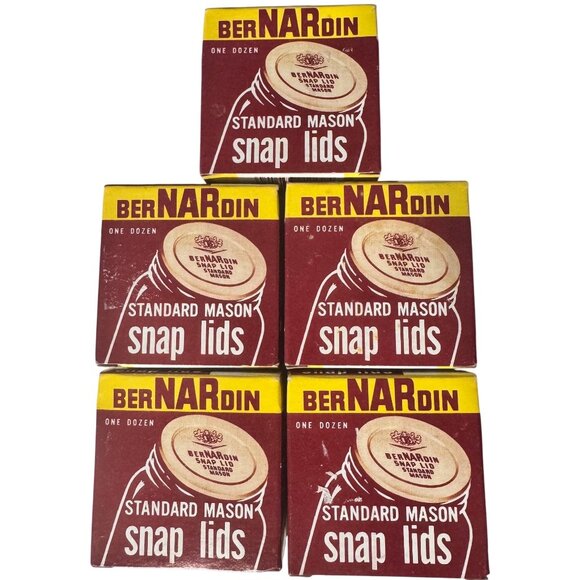 Bernardin Standard Mason Snap Jar Lids Five Dozen 60 Total Canning USA - Picture 1 of 13